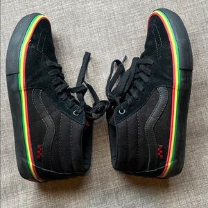 Vans Rasta Grosso Mid Skate Shoes Black 8